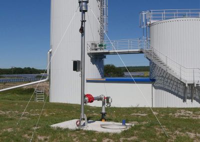 Abspannung einer Gasfackel, Deutschland