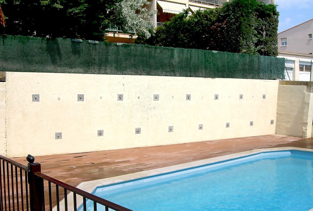 Reparatur der Stützmauer einer Villa, Marseillan – Frankreich